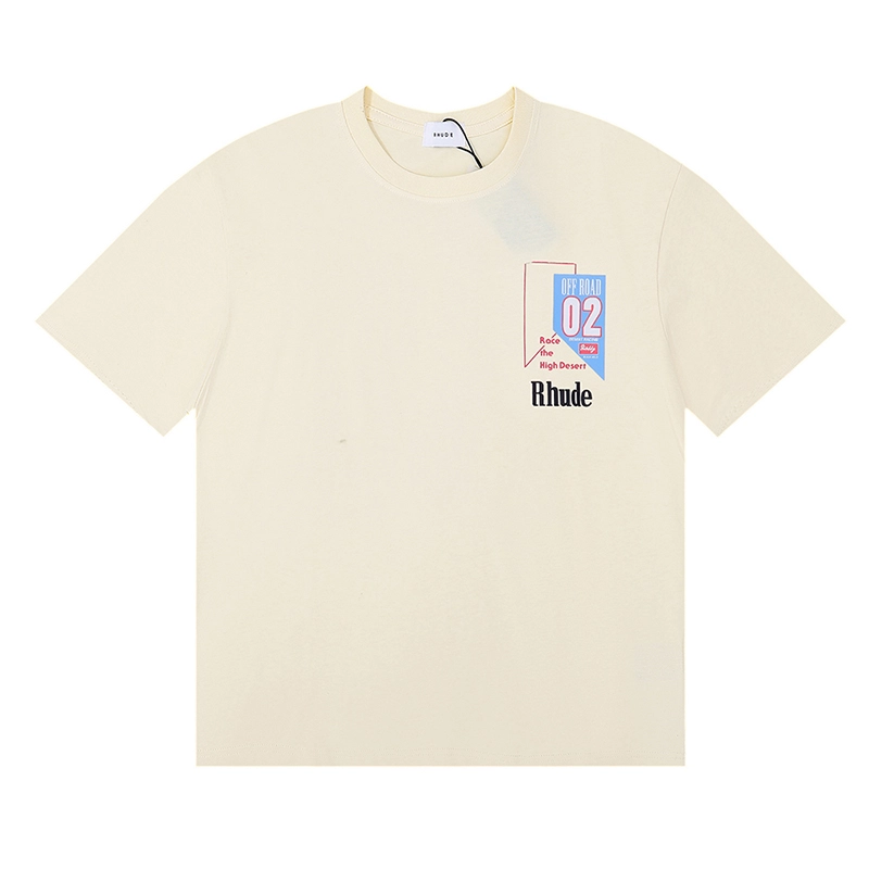 rhude 02 logo print t-shirt reps