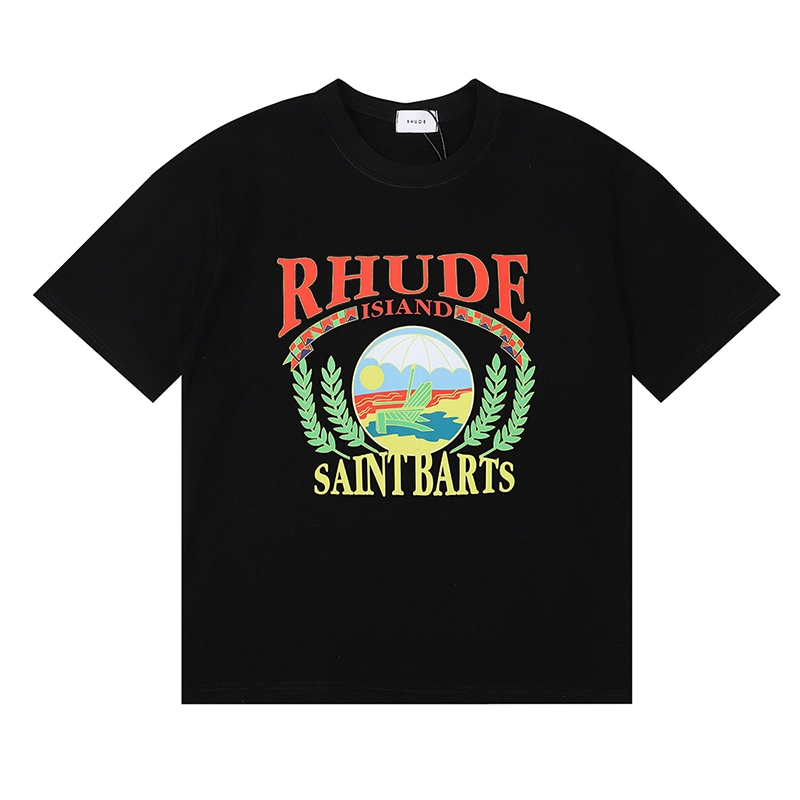 rhude beach chair print t-shirt reps