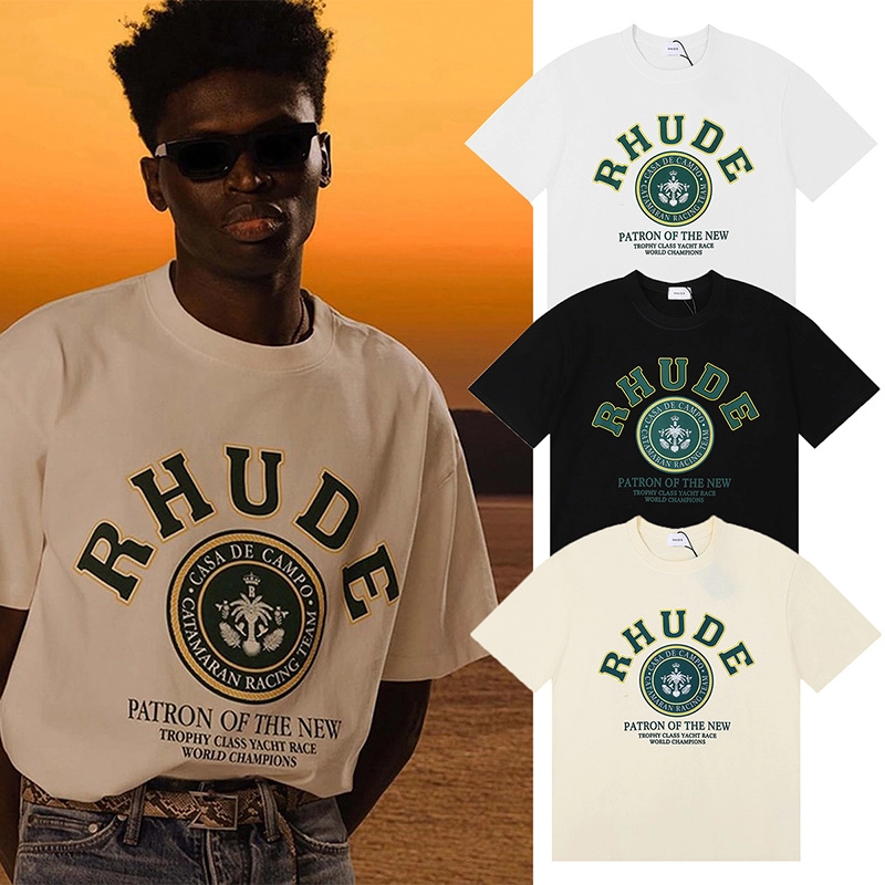 rhude casa de campo print t-shirt reps