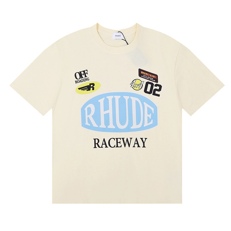 rhude graphic print t-shirt reps