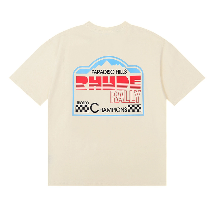 rhude paradiso rally print t-shirt reps