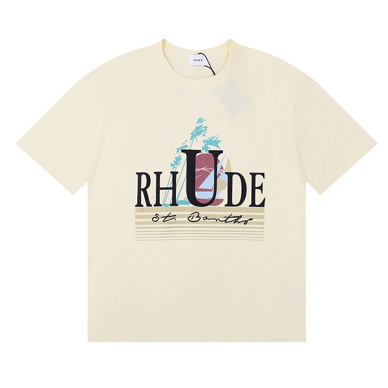 rhude sailboat logo print t-shirt reps