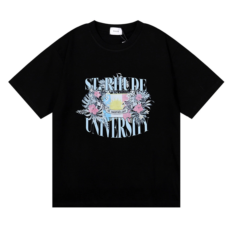 rhude university print t-shirt reps