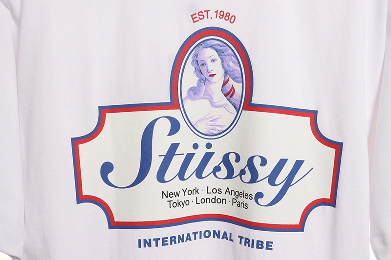 stussy classic character print t-shirt reps