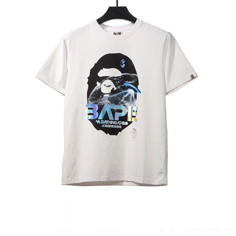 bape moon ape head print t-shirt