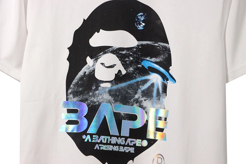 bape moon ape head print t-shirt