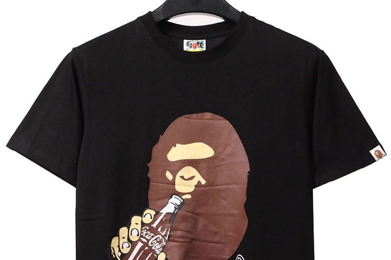 bape x coca-cola ape head print t-shirt