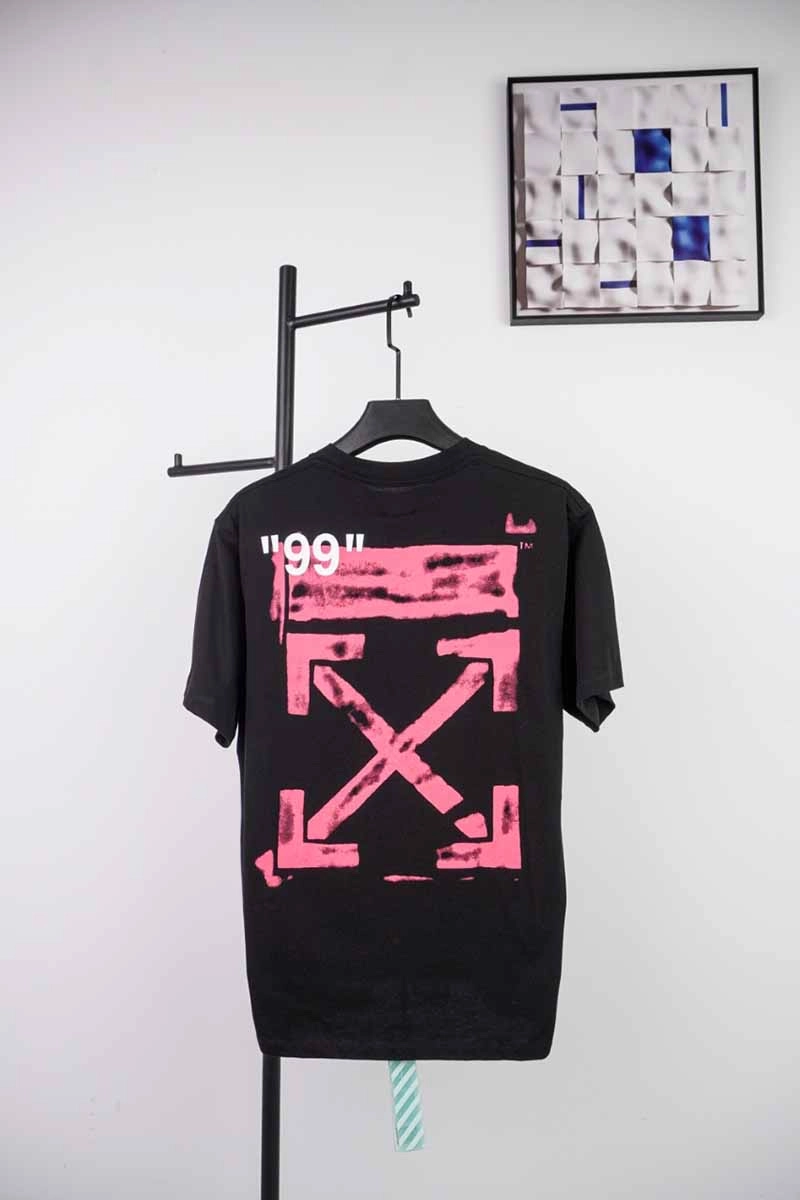 off-white 99 pink arrow print t-shirt