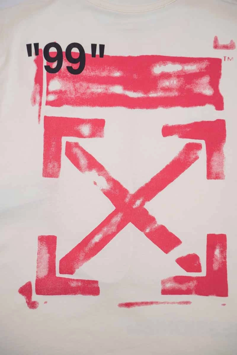 off-white 99 pink arrow print t-shirt