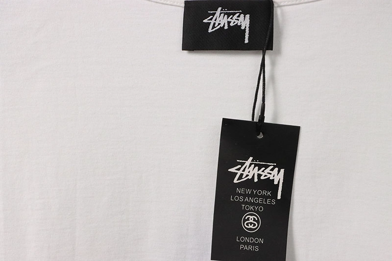 stussy doll slogan print t-shirt