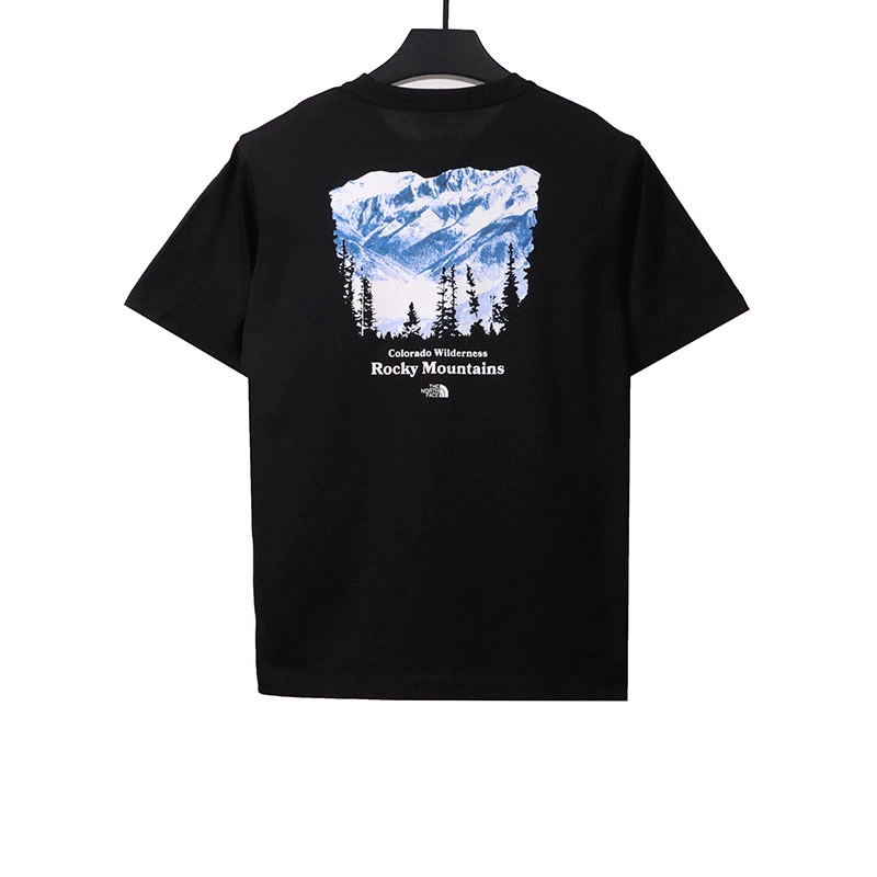 the north face rocky mountain print t-shirt